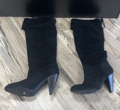 BCBG Generation Negro Gamuza Sanji Sobre la Rodilla Botas Talla 8.5 Mujer Foto 1 de 4