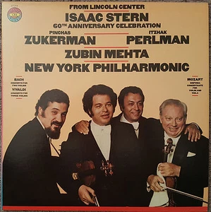 ISAAC STERN 60TH ANNIVERSARY Zukerman Perlman ZUBIN MEHTA LP vinyl record 33rpm - Picture 1 of 6