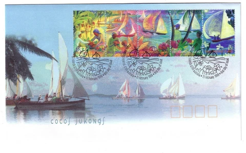 1999 FDC Cocos Islands. Jukongs. "Sailing Boats" Pict.FDI. "COCOS ISLANDS" Cover