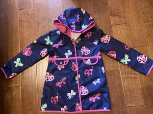 Gymboree Garden Friends Girls Size 7/8 Medium Butterfly & Lady Bugs Jacket/Coat - Bild 1 von 1