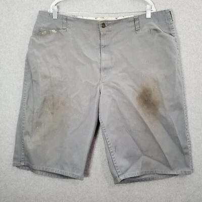 VINTAGE Ben Davis Men Shorts 42 Gray Chino Workwear Logo Patched Pocket Y2K READ - Image 1 of 4