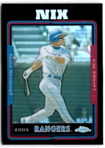 2005 Topps Chrome Black Refractor #437 Laynce Nix /225 Texas Rangers - Picture 1 of 2