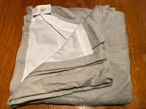 West Elm Black Out Curtain Panel 48 x 96 Light Grey/Silver 100% Linen - Picture 1 of 4