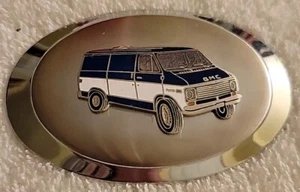 Vintage GMC Yellow And White Van Belt Buckle - Picture 1 of 2