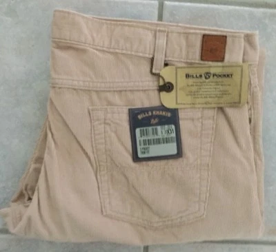 NWT Bills khakis 5T32-CE14 SZ 34x32 5-Pocket Trim Fit IVORY CORDUROY $165 - Image 1 of 3