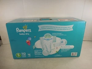 2020 Pampers Baby-Dry SESAME STREET Size 5 27+ LBS 112 CT UNUSED*  ABDL PS5 - Picture 1 of 9