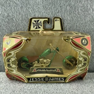 West Coast Choppers Jesse James El Diablo Hard Tail Green Motorcycle Bike Figure - Picture 1 of 13