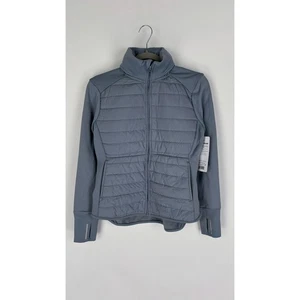 Layer 8 Subzero Quilt Mix Full Zip Jacket Womens Size Small Tradewinds Blue New - Picture 1 of 7