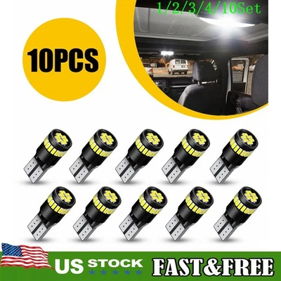 T10 CAR Bulb LED ERROR FREE CANBUS XENON WHITE W5W 501 SIDE Bulb 24H 1~10Set - Image 1 of 4