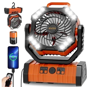 GVDV Camping Fan, Upgraded 30000mAh Portable Battery Operated Outdoor Fan... - Picture 1 of 11