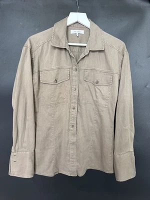 CAMISA MARCO Marrón Lyocell/MEZCLA DE LINO BOTÓN DN Top Talla M Mujer Foto 1 de 4