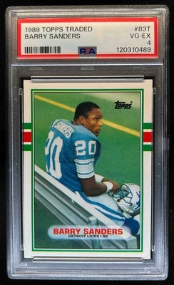 Topps Traded Barry Sanders Rookie RC #83T Lions 1989 PSA 4 Foto 1 de 2