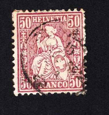 Switzerland 1867-81 stamp Mi# 35 used CV=66$ - Image 1 of 2