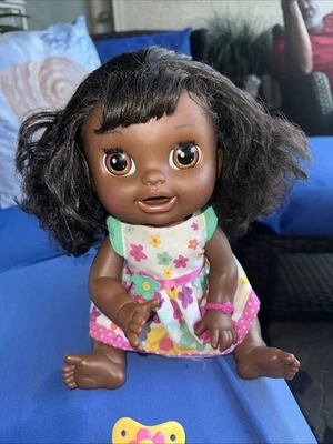 Super Cute All Vinyl African American Baby Alive Baby Doll Hasbro, 2012 Video !! - Image 1 of 4