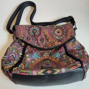 Bolso Bandolera Plegable SakRoots Llama Colorido Hippie Boho ¡Ver Descripción! - Imagen 1 de 19