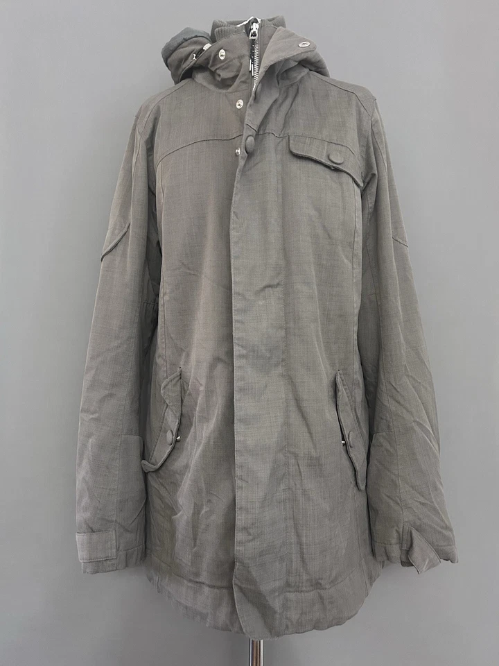 Zimtstern Parka Jacke Gr. M Grau Kapuze Taschen Winterjacke Basic Outdoor - Bild 1 von 4