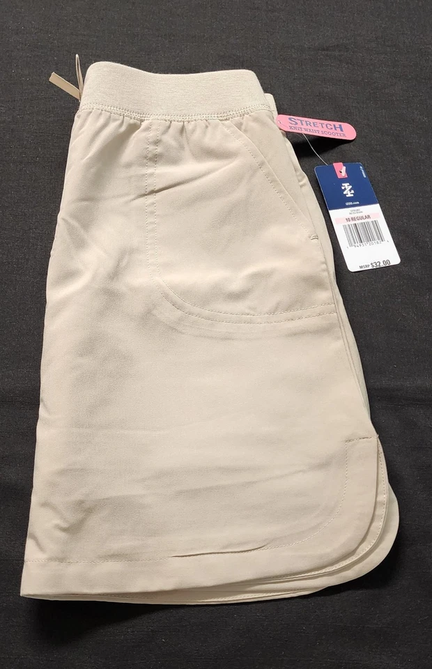 IZOD School Uniform Approved Skort Girl's Size 10 Khaki Casual Lightweight