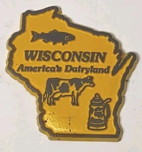 Calamita Frigorifero Wisconsin Giallo Nero 2" America's Dairyland - Foto 1 di 4