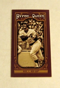 Topps Gypsy Queen Mini Sepia 280 2013 Jim Rice (#/50) Salón de la fama Medias Rojas - Imagen 1 de 2
