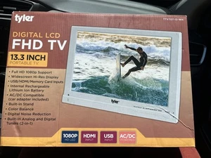 Tyler 13.3” Portable TV LCD Monitor 1080P Rechargeable Lithium Battery Operated - Picture 1 of 1