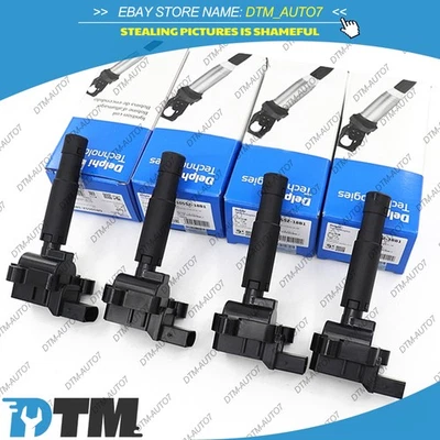4PCS Genuine DELPHI Ignition Coil  For Mercedes-Benz C250 SLK250 A0001502580 - Image 1 of 4