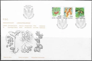 Finland 1991 Fruit, Trees, Oak, Buckthorn & Rowan, First Day Cover - Picture 1 of 1