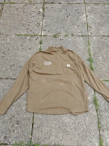 Carhartt Men's Tilden Half Zip Shirt Long Sleeve Relaxed Fit Size XL Khaki - Picture 1 of 7