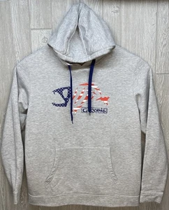 G. Loomis Men’s Gray Flag Fish Pullover Hoodie Sweatshirt Logo Size Large - Picture 1 of 6