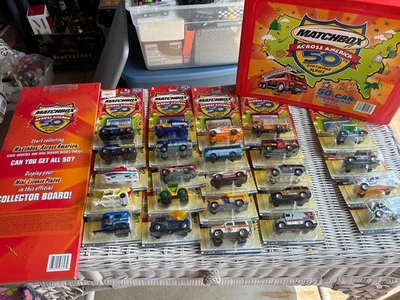 Matchbox Across America 50th Birthday Series Case, Collector Board 24 Cars NEW - Image 1 of 4