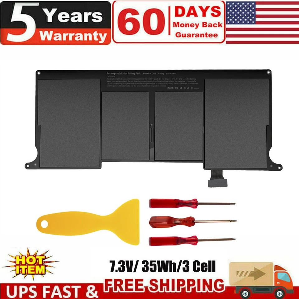 Bateria A1406 A1465 para MacBook Air 11’’ meados de 2012 2013 início de 2014 2015 - Imagem 1 de 4