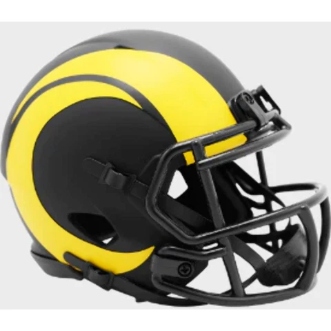 Los Angeles Rams Eclipse Speed Riddell Football Mini Helmet New Cover