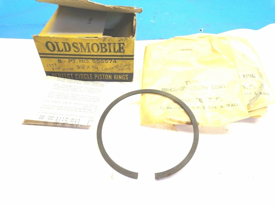 (8) Anillos de pistón Oldsmobile 1949 compresión inferior STD V8 8 cilindros  556574 Foto 1 de 1