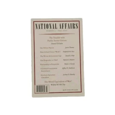 National Affairs Number 5 Fall 2010 Paperback Magazine Foto 1 de 4