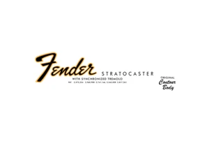 Stratocaster Headstock Waterslide Decal Straight Style NEW Non-Metallic - Imagen 1 de 1