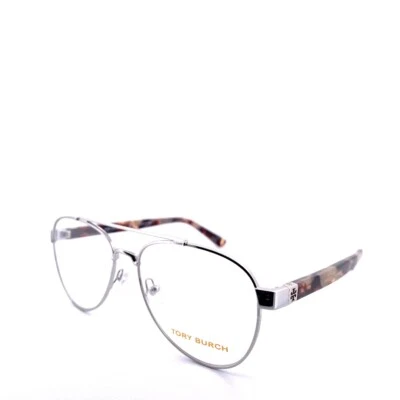 Tory Burch 眼镜 TY 1069 3275 银色 53-19 毫米全新 100% 正品带盒 — 第 1/3 张图片