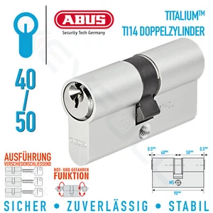 ABUS 40/50 Schließzylinder Türzylinder Doppelzylinder bis 100 Schlüssel - Picture 1 of 33