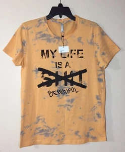 Neu mit Etikett Piazza Italia Herren Batik gelb T-Shirt Größe Medium Unisex NEU - Bild 1 von 11