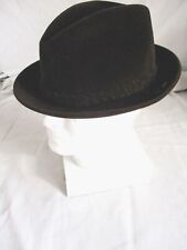 Saks Fifth Avenue Barbisio true vintage brown velveteen fedora hat Small