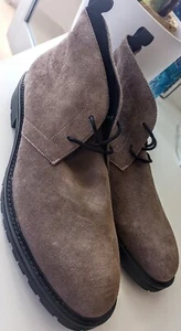 Calvin Klein Boots Mens Sz 12 Ultan Two Eye Chukka Boot Grey Suede Leather - Picture 1 of 15