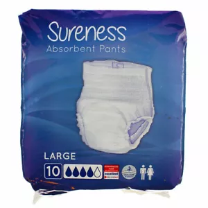 40 x Sureness Classic Large Erwachsene Inkontinenz saugfähige Pull Up Hose - Bild 1 von 2