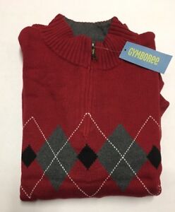 NWT Gymboree Dad Holiday Pictures Mens XL Red Argyle Sweater