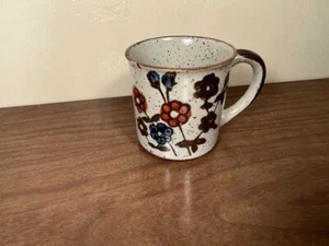 Vintage Speckled Otagiri? Steingut Blumen Kaffeebecher Vintage Japan Artikel 96 - Bild 1 von 1