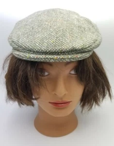 Hanna Hats of Donegal LTD Ireland Pure Wool Tweed Flat Child Large Flat Ivy Cap - Picture 1 of 5