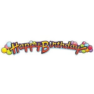 Beistle Birthday Expandable Banner - Party Supply Decoration for Birthday - Picture 1 of 1
