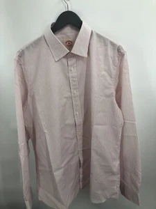 Brooks Brothers Shirt Adult Extra Large Pink Long Sleeve Button Up Red Fleece - Bild 1 von 10
