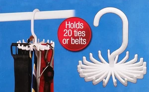 Neue verstellbare drehbare Bindegürtel Aufhänger Rack Platzsparer 20 Krawatten/Gürtel Organizer - Bild 1 von 2