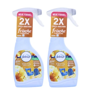 2x Febreze Textilerfrischer je 500ml Lenor Goldene Orchidee entfernt Gerüche - Bild 1 von 3