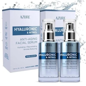 AZURE Hyaluronsäure & Retinol Anti Aging Gesichtsserum - Anti Aging 2er Pack - Bild 1 von 5
