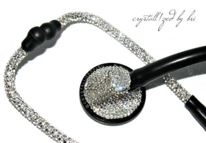 Bling Master Cardiology Stethoscope AUSTRIAN CRYSTALS Nurse Bedazzled Littmann - Picture 1 of 9