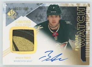 Patch montre rétro future 2023-24 Upper Deck SP authentique 13-14 Auto Brock Faber - Photo 1 sur 3